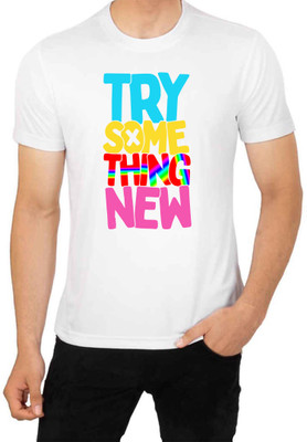 ManGOD Printed Men Round Neck White T-Shirt
