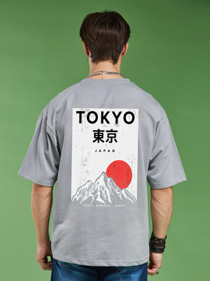 Smartees Printed Men Round Neck Grey T-Shirt