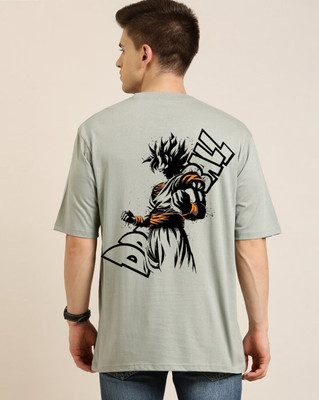 Clickwell Trending Printed, Typography Men Round Neck Grey T-Shirt