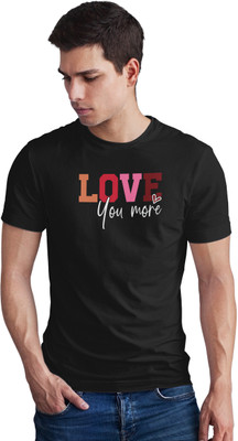 Seek Buy Love Printed Men Round Neck Black T-Shirt