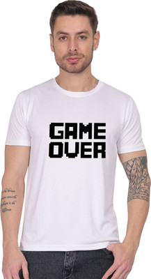febb Printed Men Round Neck White T-Shirt