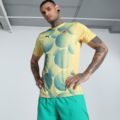 PUMA Printed Men Crew Neck Yellow T-Shirt
