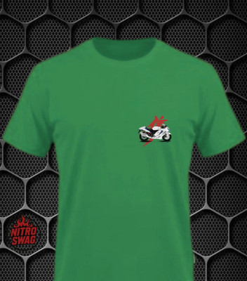 HRT Graphic Print Men Round Neck Green T-Shirt