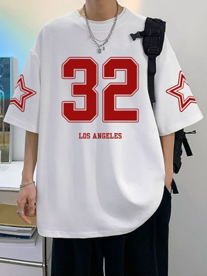 Cool Plus Printed Men Round Neck White T-Shirt