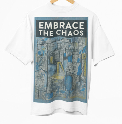 Art of Shravika Printed Men Round Neck White T-Shirt