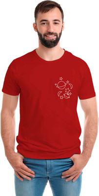 SmarTee Street Printed Men Round Neck Red T-Shirt