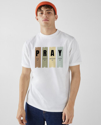 Fandloom Printed Men Round Neck White T-Shirt