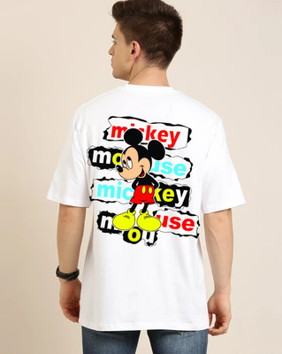 Clickwell Trend Printed, Typography Men Round Neck White T-Shirt
