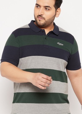 Austivo Striped Men Polo Neck Multicolor T-Shirt