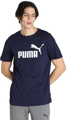 PUMA Printed Men Crew Neck Blue T-Shirt