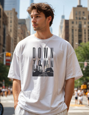 Smartees Printed Men Round Neck White T-Shirt