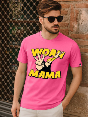 BEWAKOOF Graphic Print Men Round Neck Pink T-Shirt