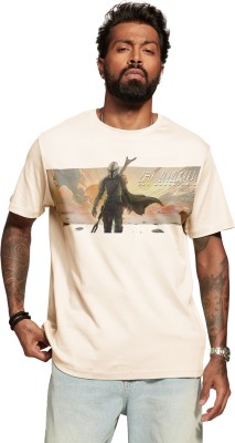 The Souled Store Graphic Print Men Round Neck White T-Shirt