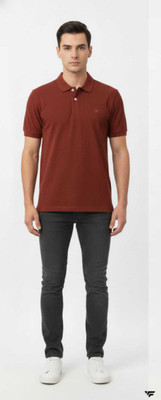 Funster Solid Men Polo Neck Multicolor T-Shirt