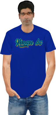 XMAN TEXTILES Graphic Print Men Round Neck Navy Blue T-Shirt