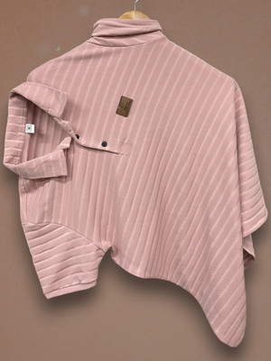 SOLSTICE Self Design Men Polo Neck Pink T-Shirt
