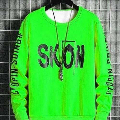 CHIZO Typography Men Round Neck Light Green T-Shirt