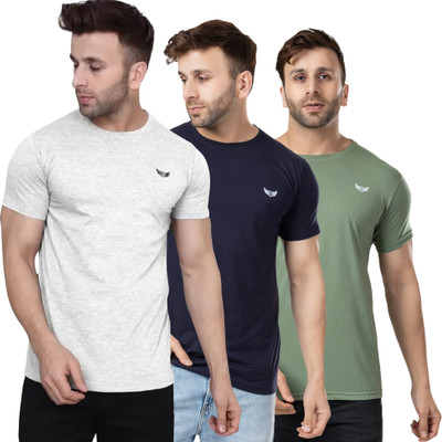 MANHOOD Solid Men Round Neck Multicolor T-Shirt