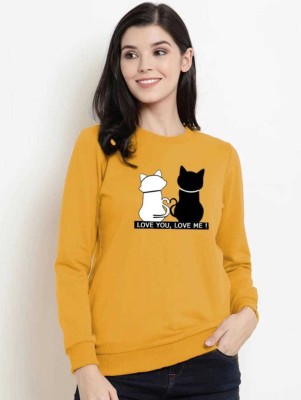 Kanchan Cartoon Women Round Neck Yellow T-Shirt