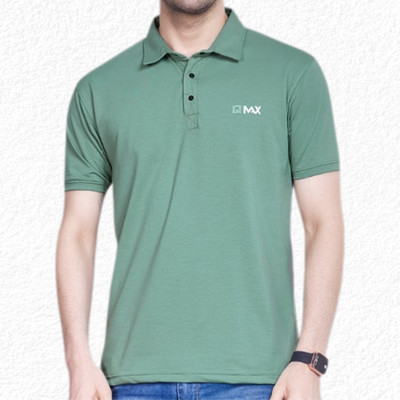 Qudio Solid Men Polo Neck Reversible Black T-Shirt