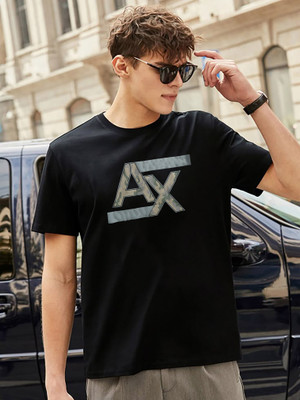 Magneto Printed Men Round Neck Black T-Shirt
