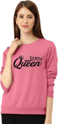 QEEN STAR FASHION Printed, Typography Women Round Neck Pink T-Shirt