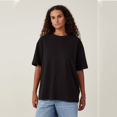 prageet Solid Women Round Neck Black T-Shirt