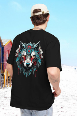 Dark Drive Printed Men Round Neck Black T-Shirt