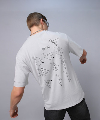 BEWAKOOF Graphic Print Men Round Neck Grey T-Shirt