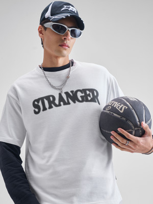HIGHLANDER Printed Men Round Neck White T-Shirt