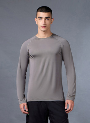 Cult Solid Men Round Neck Grey T-Shirt
