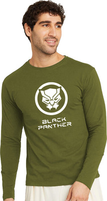 RULEDBYSUN Printed Men Round Neck Green T-Shirt