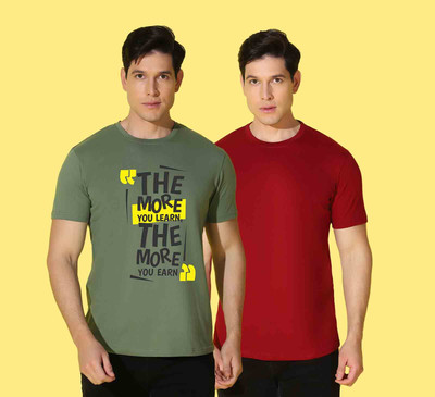WOOSTRO Graphic Print Men Round Neck Multicolor T-Shirt