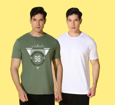 WOOSTRO Graphic Print Men Round Neck Multicolor T-Shirt