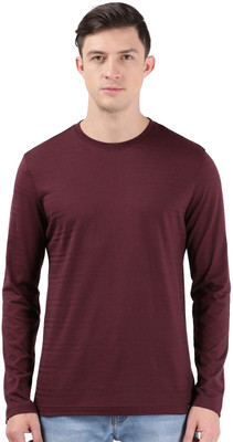 JOCKEY Solid Men Round Neck Maroon T-Shirt
