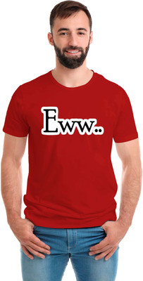 SmarTee Street Printed Men Round Neck Red T-Shirt