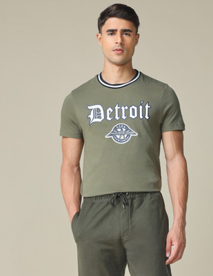 U.S. Polo Assn. Denim Co. Printed Men Crew Neck Green T-Shirt