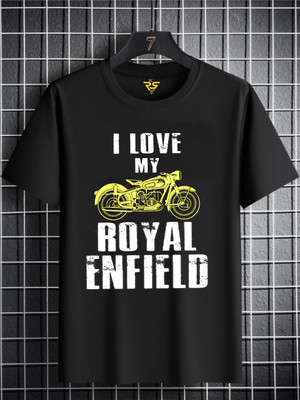 RS Print Printed Men Round Neck Black T-Shirt
