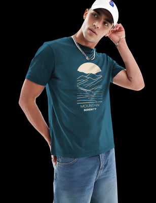 RAN ELEVEN COMPANY Graphic Print Men Round Neck Black T-Shirt