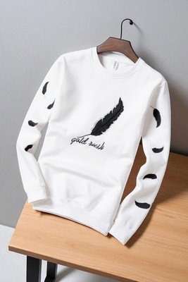 FAOES Printed Men Round Neck White T-Shirt
