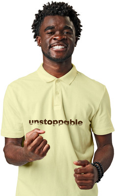 Fighterheero Printed Men Polo Neck Yellow T-Shirt