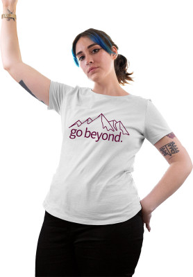 Fighterhero Graphic Print Women Round Neck White T-Shirt