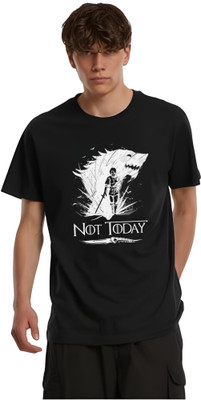 the only one Printed Men Crew Neck Black T-Shirt