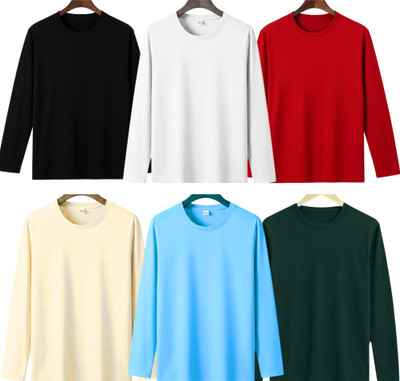 lalita creation Solid Men Round Neck Beige, Light Blue, Dark Green, Black, Red, White T-Shirt