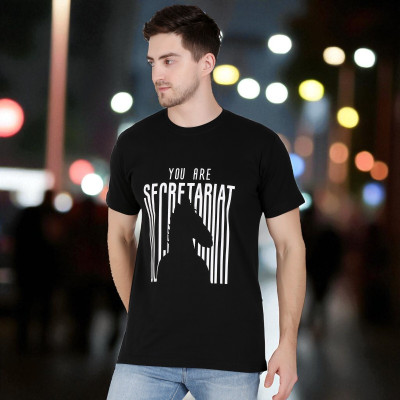 Faricon Trend Solid Men Round Neck Black T-Shirt