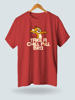 JP Creation Printed Men Round Neck Red T-Shirt