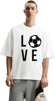 fashnobic Printed Men Round Neck White T-Shirt