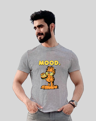 JP Creation Printed, Typography Men Round Neck Grey T-Shirt