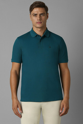 LOUIS PHILIPPE Solid Men Polo Neck Light Green T-Shirt