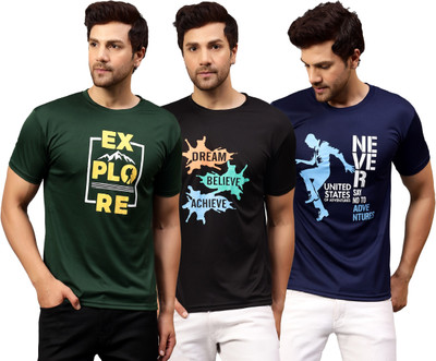 Garmin Graphic Print Men Round Neck Multicolor T-Shirt